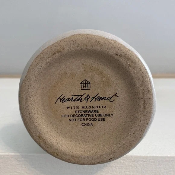 Hearth & Hand Sculptural Matte White Ceramic Vase - Picture 3 of 4